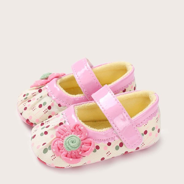 

Baby Girl Floral Appliques Flats, Multicolor