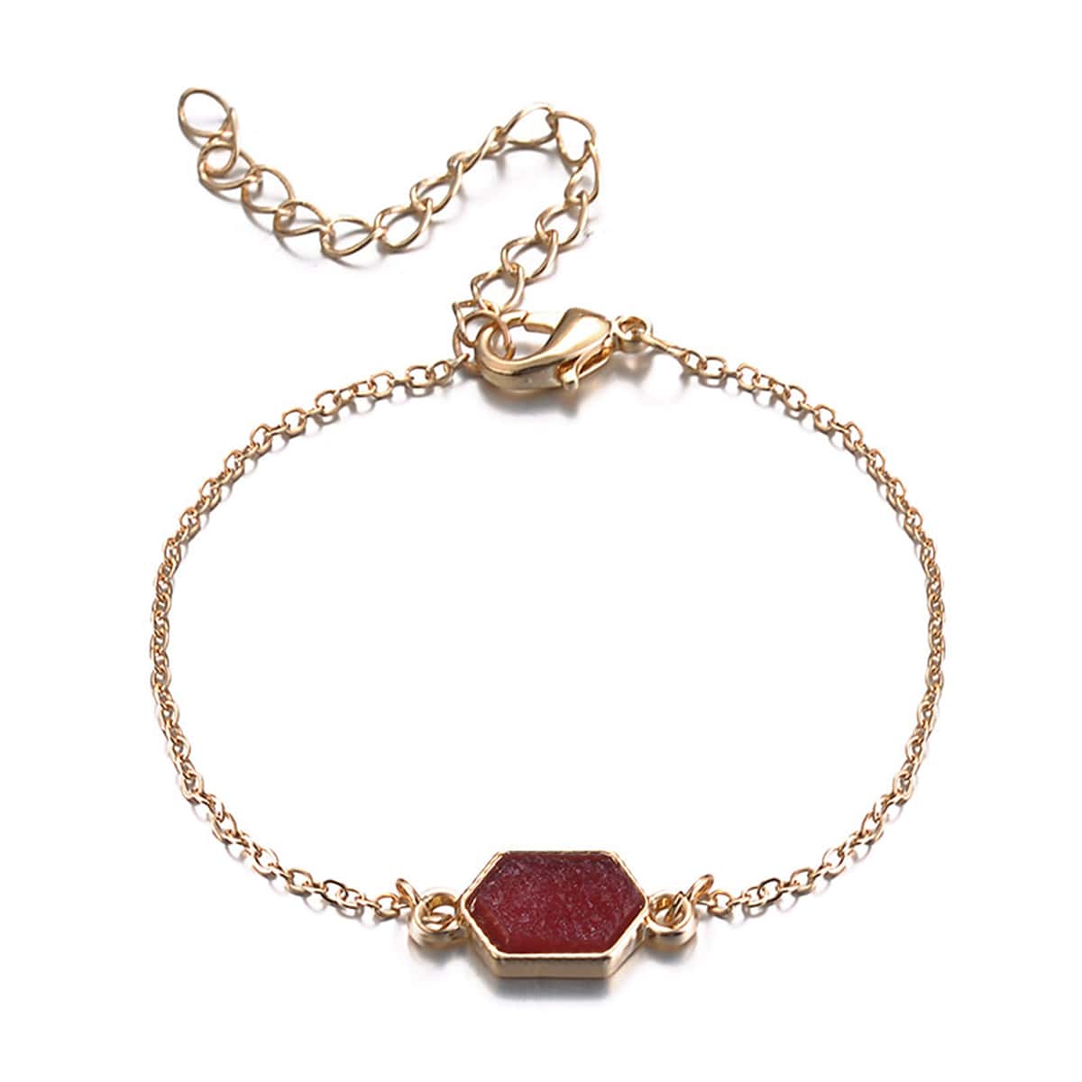 

Geometric Chain Bracelet, Gold