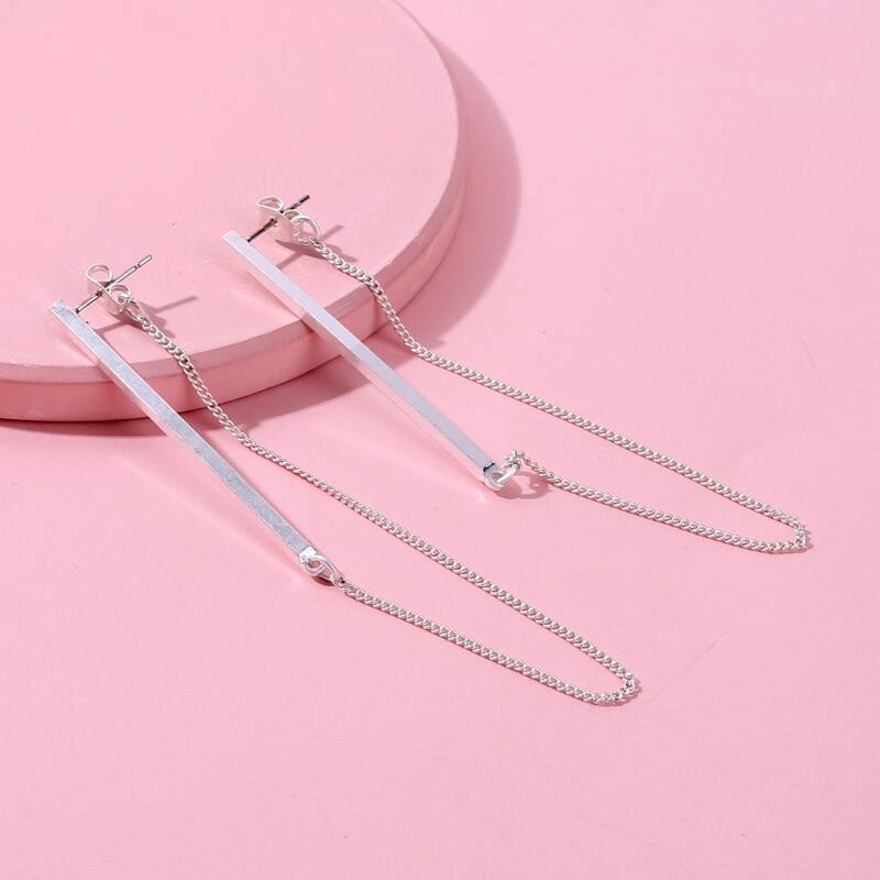 

Chain Earring Jackets, Silver