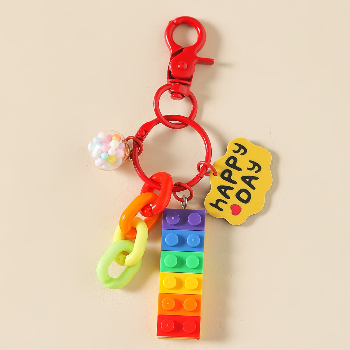 

Chain Charm Keychain, Multicolor