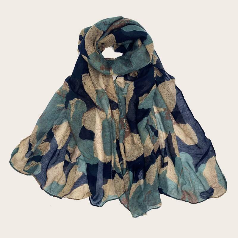 

Plant Pattern Scarf, Multicolor