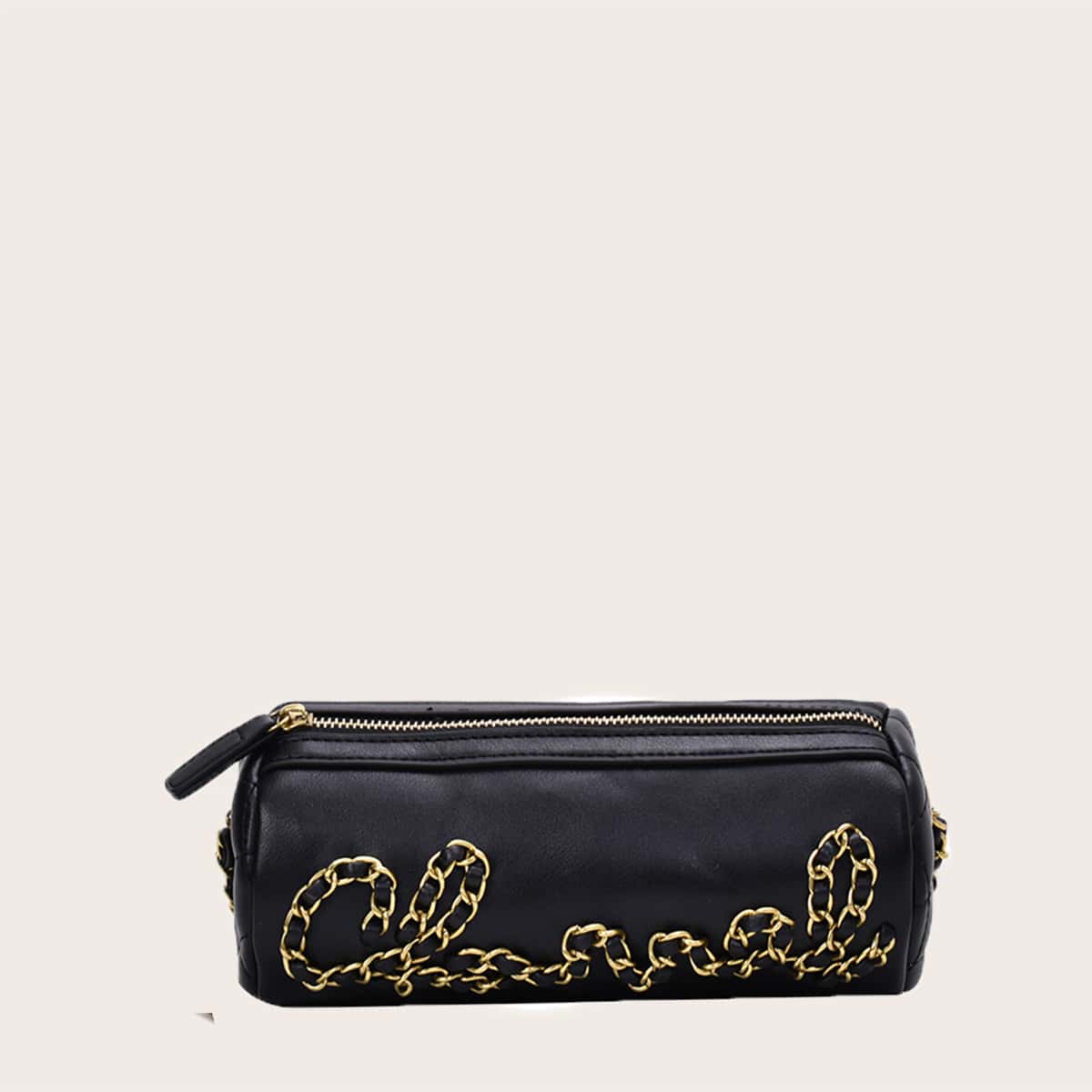

Chain Decor Crossbody Bag, Black