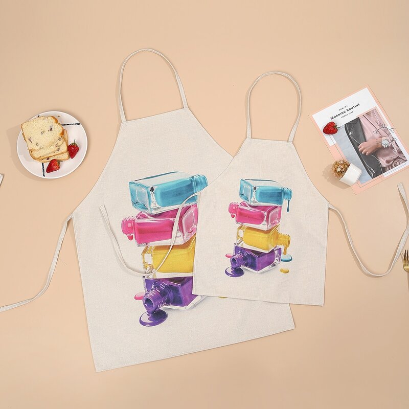 

1pc Cartoon Cat Print Apron, Multicolor