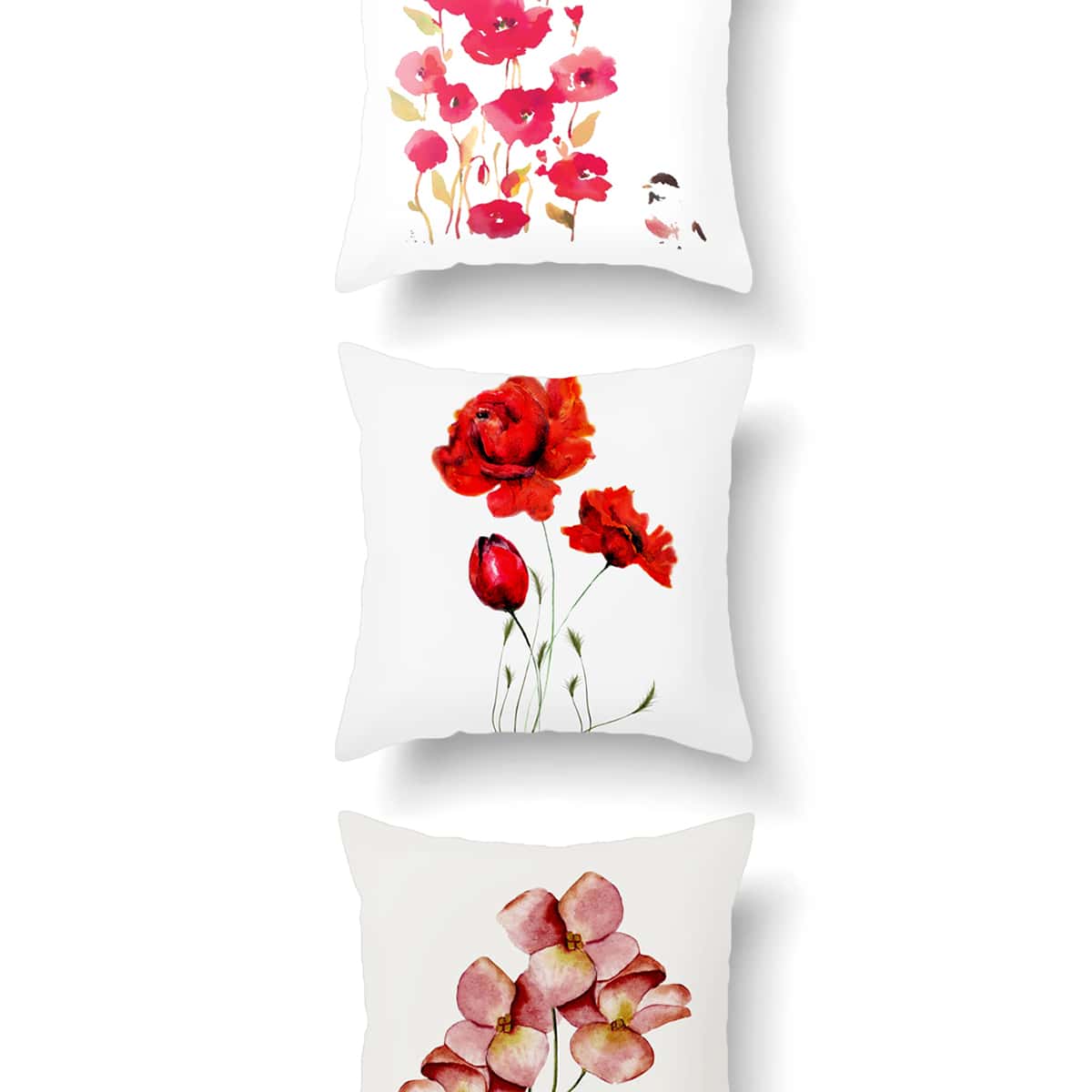 

1pc Flower Print Cushion Cover Without Filler, Multicolor