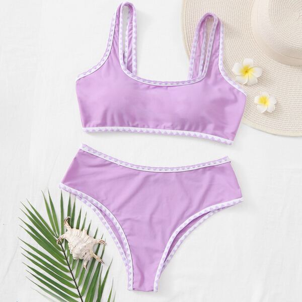 

Whip Stitch Bikini Swimsuit, Purple
