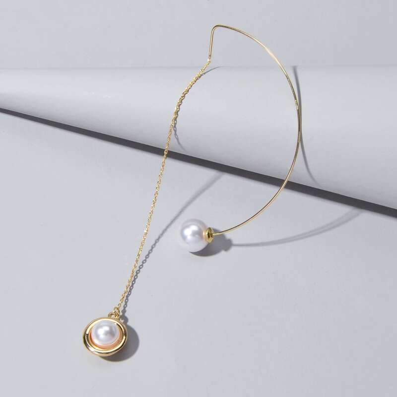 

Faux Pearl Drop Earrings, White