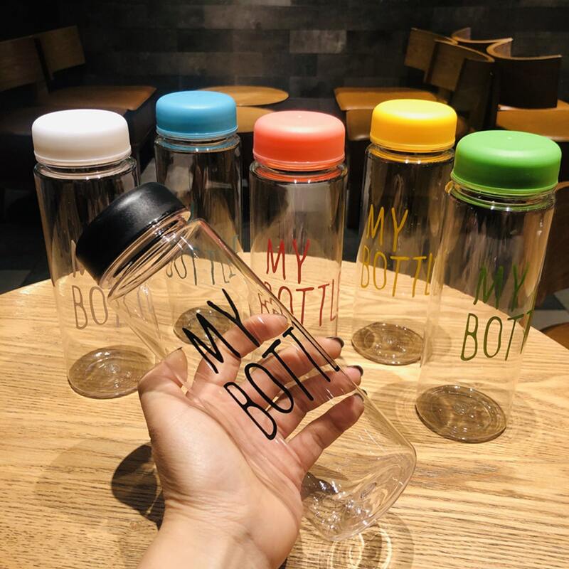 

1pc Slogan Graphic Water Bottle, Multicolor