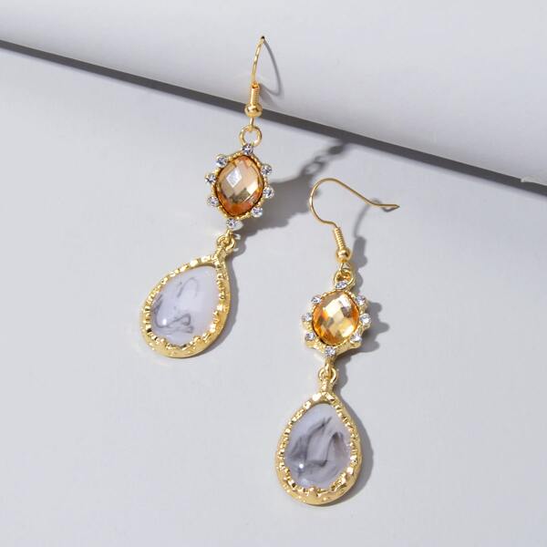 

Rhinestone Drop Earrings, Multicolor