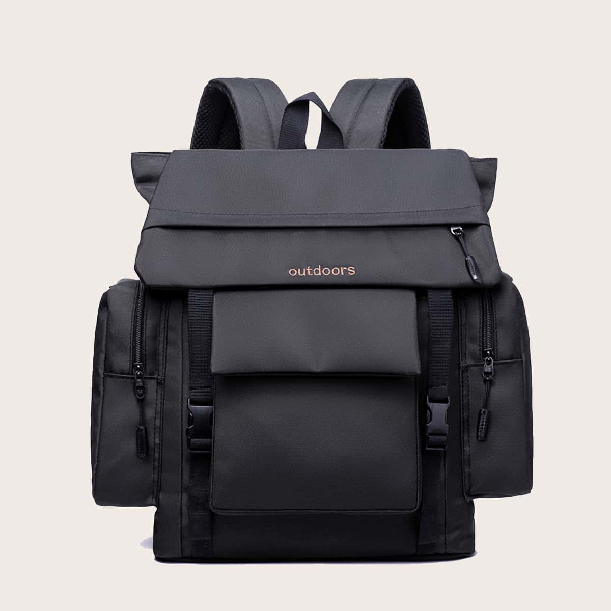 

Guys Multi-pocket Large Capacity Backpack, Black