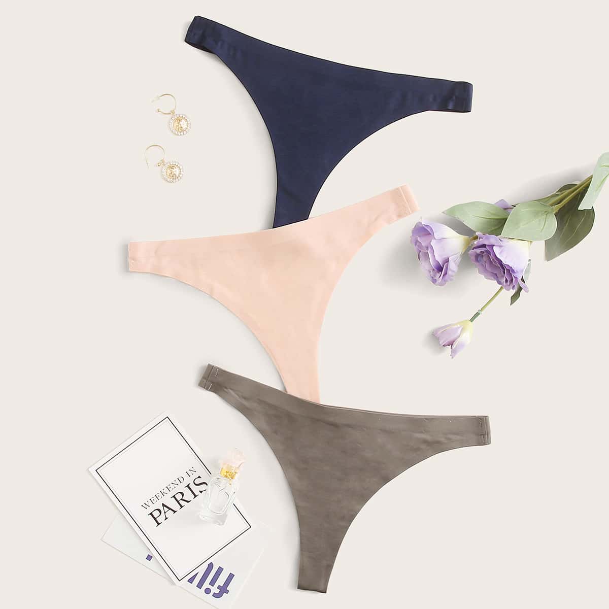 

3pack Seamless Panty Set, Multicolor