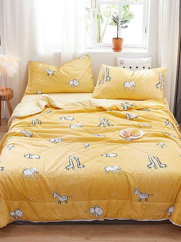 Cartoon Animal Print Bedding Set Without Filler Shein Eur - Yellow Cheetah Print Bedding Cartoon Animal Print Bedding Set Without Filler Shein Eur - Yellow Cheetah Print Bedding