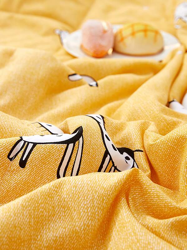 Cartoon Animal Print Bedding Set Without Filler Shein Eur - Yellow Cheetah Print Bedding Cartoon Animal Print Bedding Set Without Filler Shein Eur - Yellow Cheetah Print Bedding