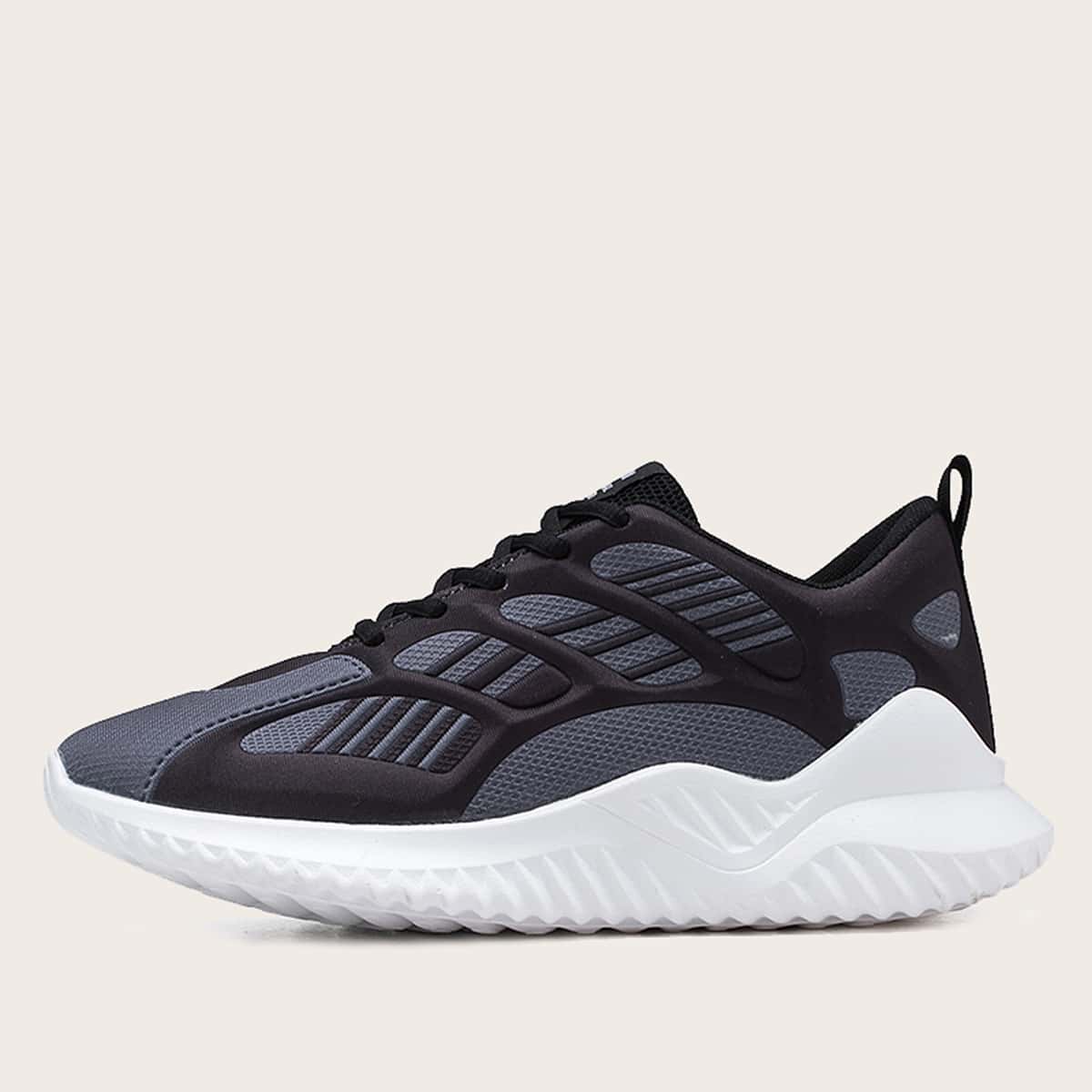

Guys Lace-up Front Chunky Sneakers, Black