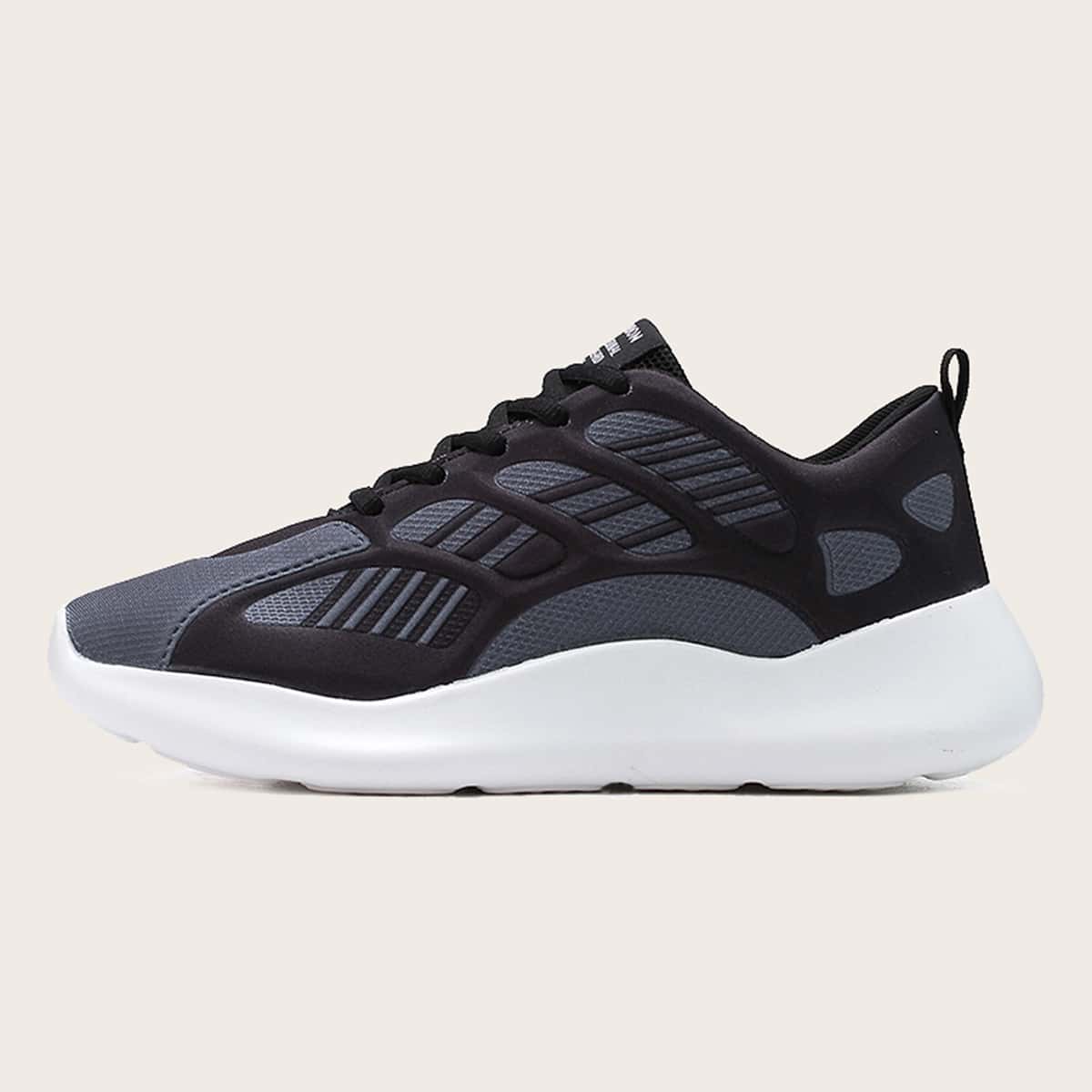 

Guys Lace-up Front Chunky Sneakers, Black