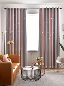 1pc  Double-layer Curtain - Multicolor - View 5