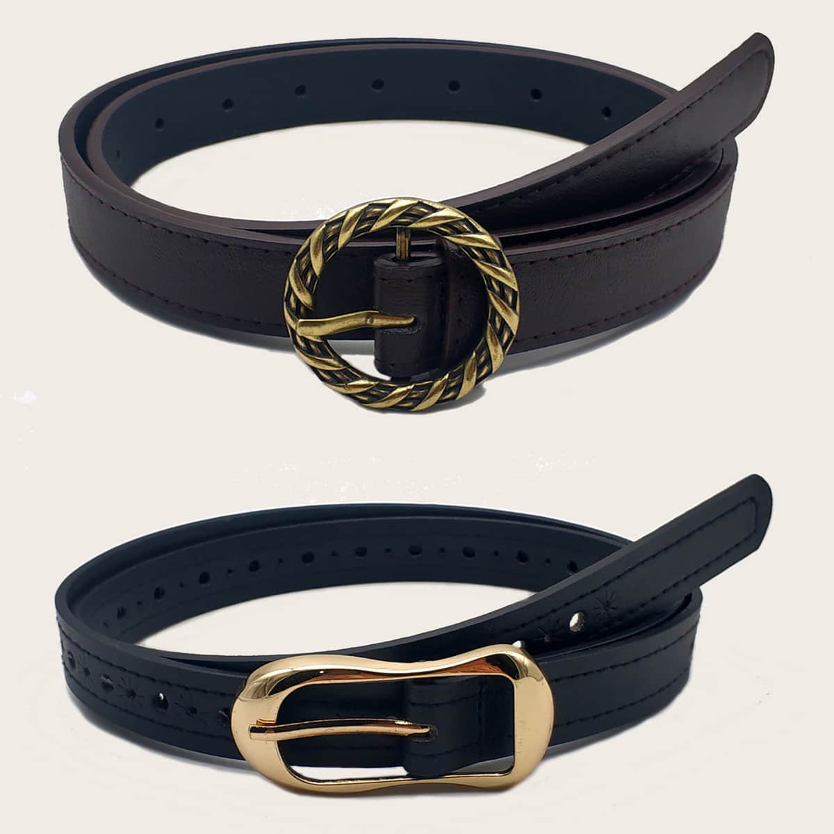 

2pcs Simple Belt, Black