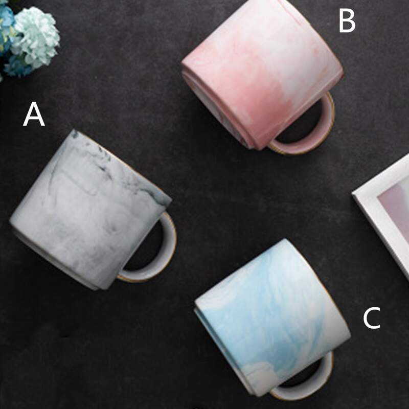 

1pc Marble Pattern Mug With Lid, Multicolor