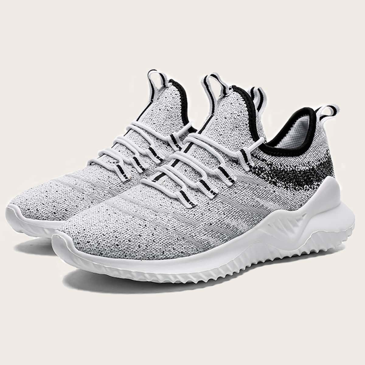 

Guys Lace-up Front Knit Sneakers, Grey