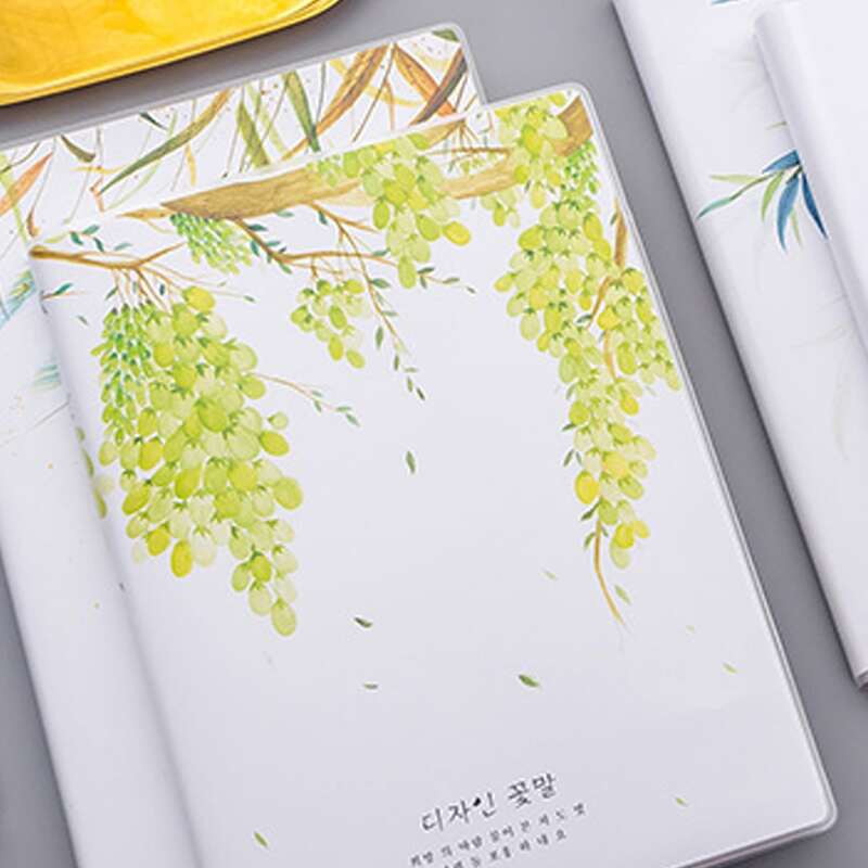 

1pc Plant Print Notebook, Multicolor