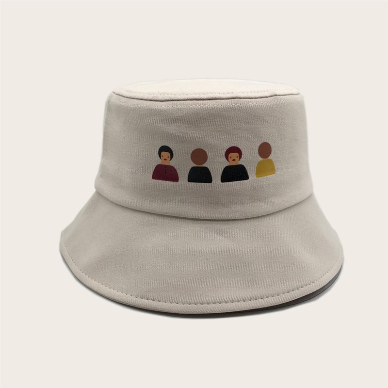 

Figure Pattern Bucket Hat, Beige