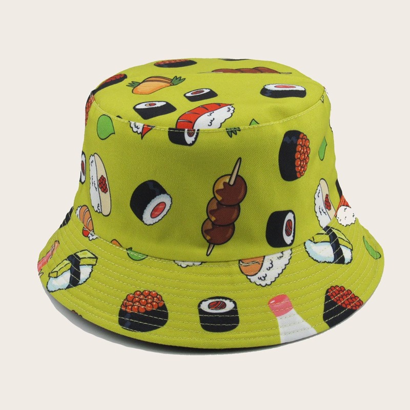 

Sushi Pattern Bucket Hat, Green