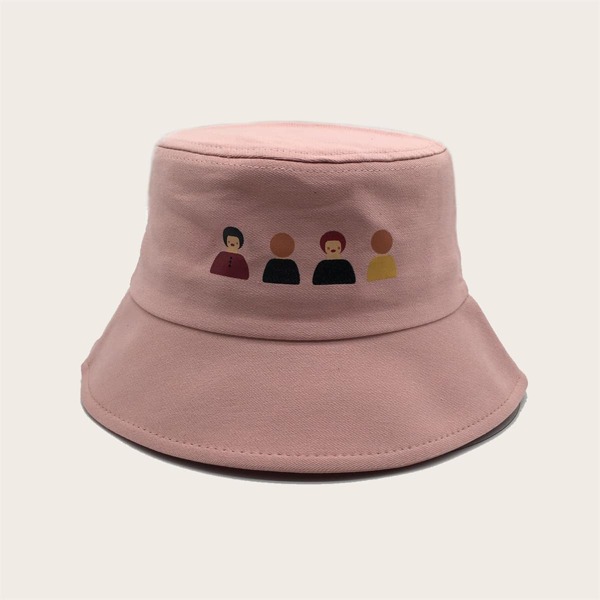 

Figure Pattern Bucket Hat, Pink