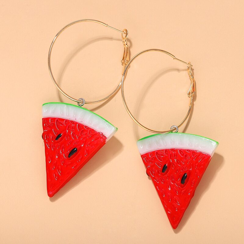 

Fruit Drop Earrings, Red