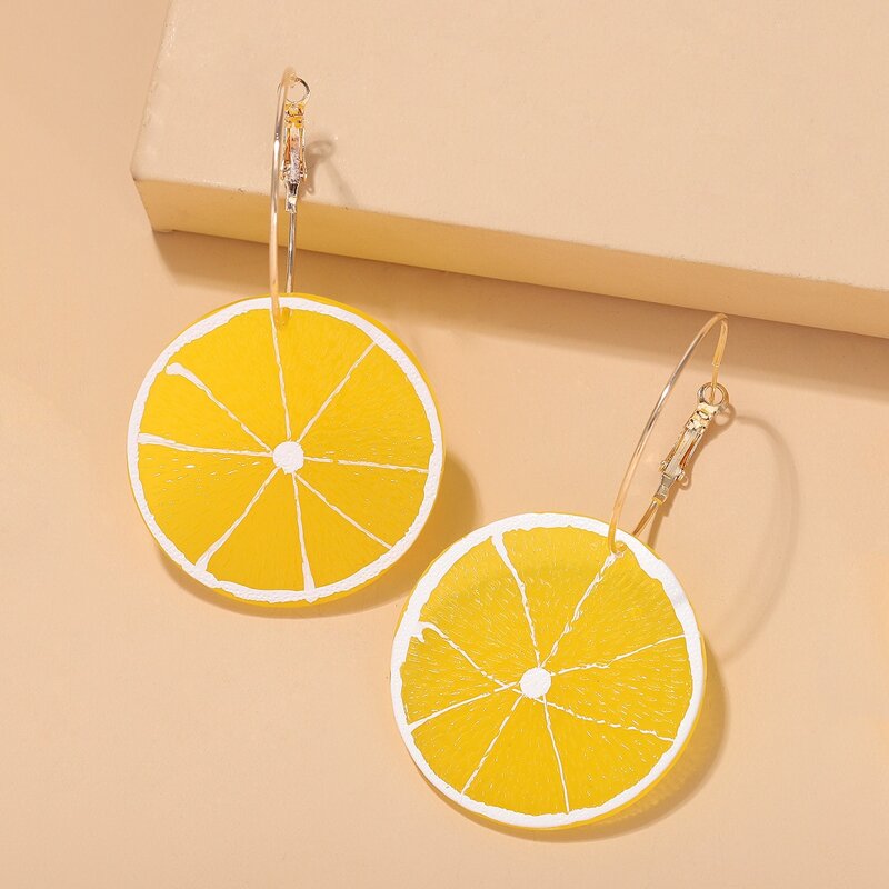 

Fruit Drop Earrings, Yellow