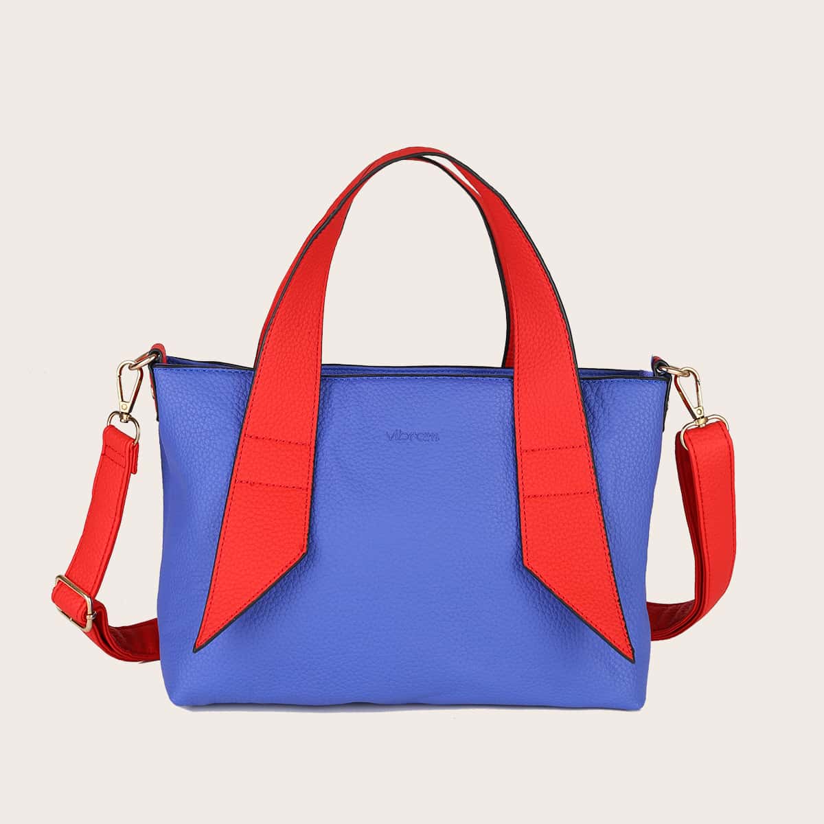 

Double Handle Minimalist Satchel Bag, Blue