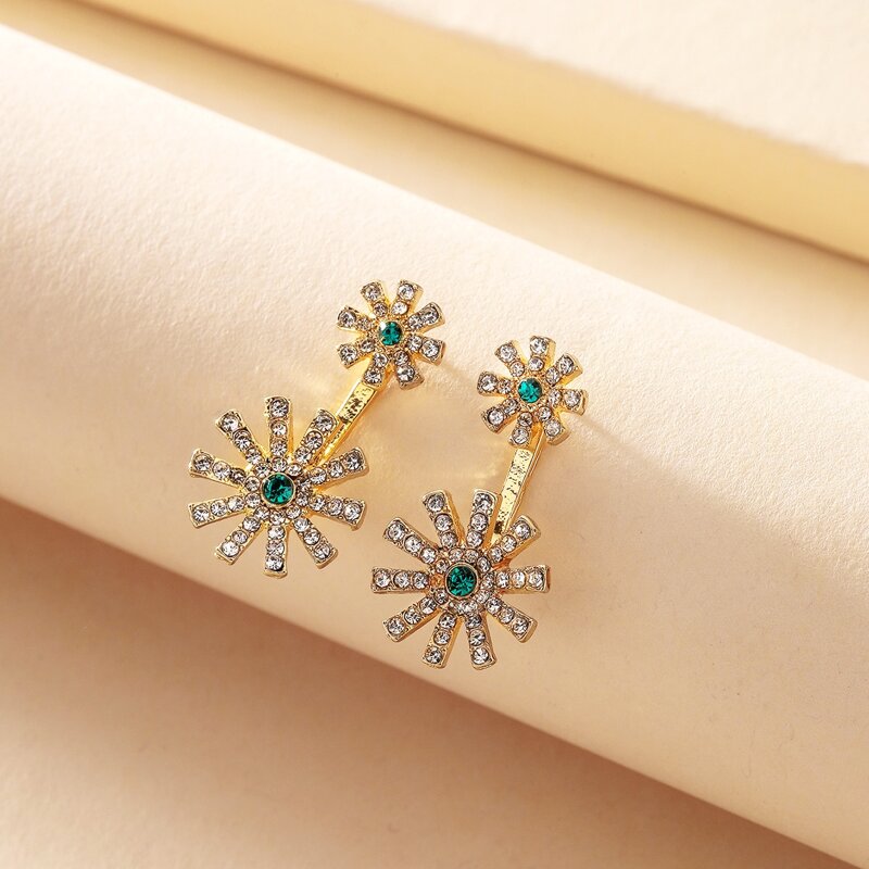 

Rhinestone Flower Earrings, Multicolor