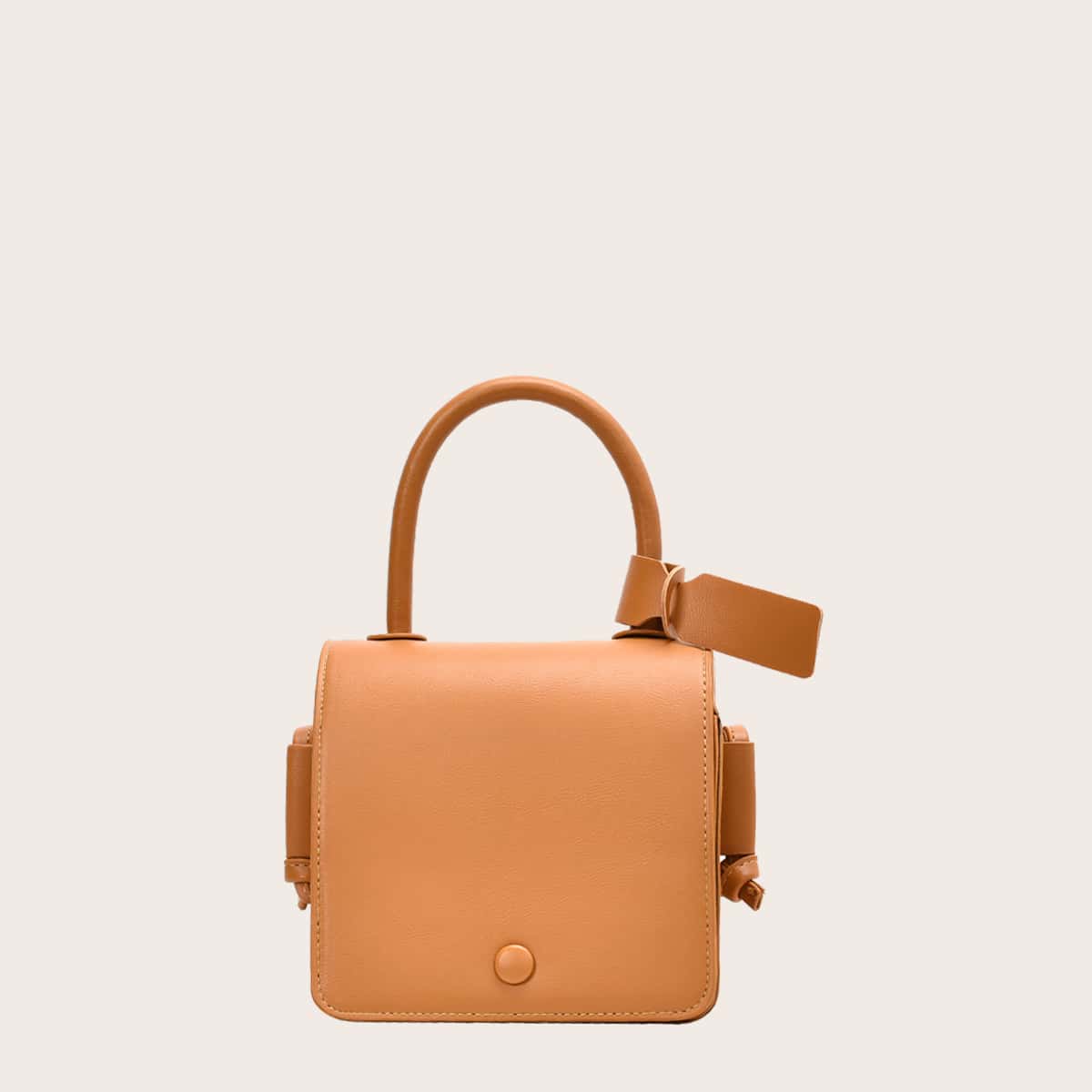 

Minimalist Flap Satchel Bag, Brown
