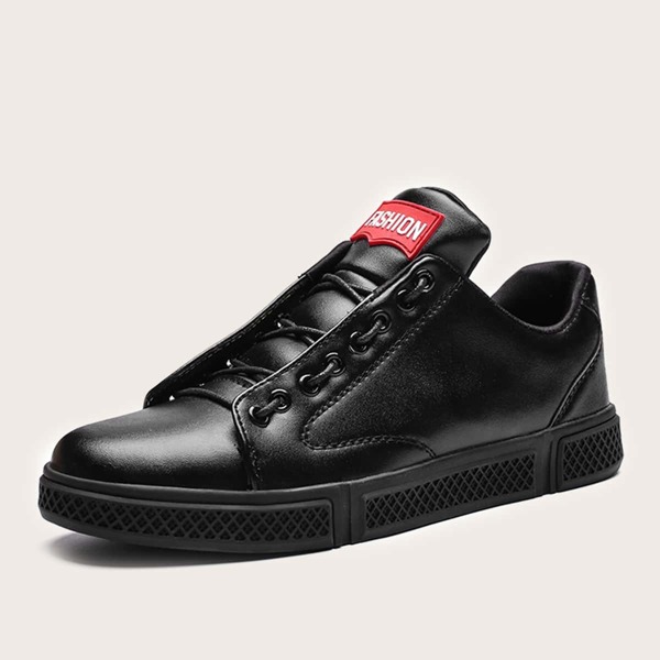 

Men Lace-up Front Skate Shoes, Black