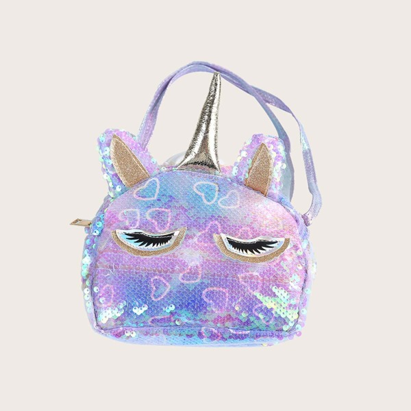

Сумка через плечо с блестками для девочек Unicorn Design, Многоцветный