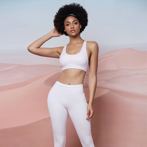 

Seomiscky Cut Out Back Sports Bra, Pink pastel