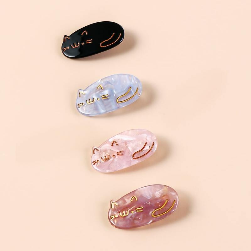 

4pcs Cat Hair Clip, Multicolor