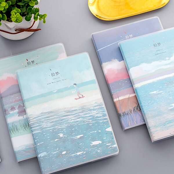 

1pc Cartoon Graphic Notebook, Multicolor