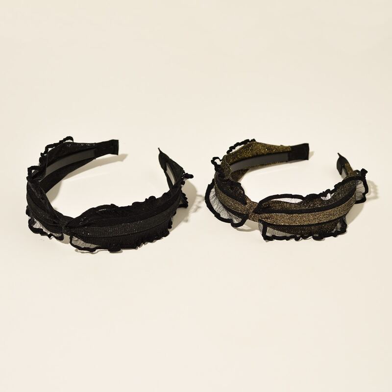 

2pcs Knot Hair Hoop, Black