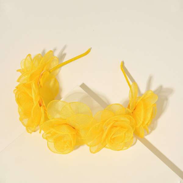 

Flower Decor Hair Hoop, Yellow