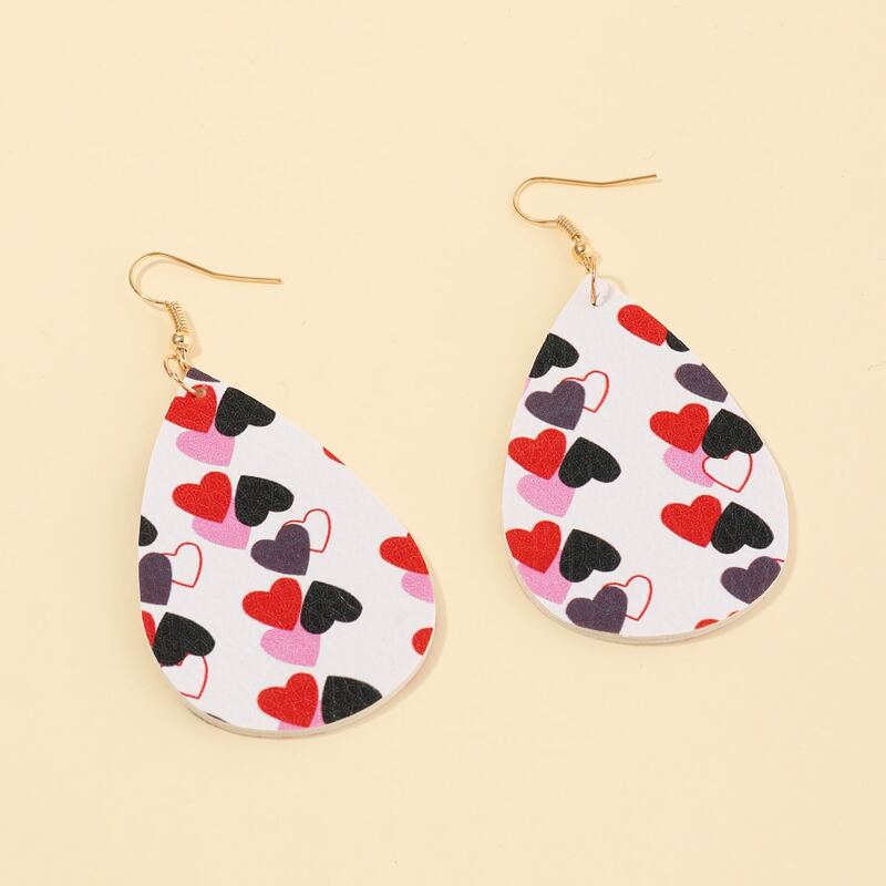 

Heart Waterdrop Earrings, Multicolor