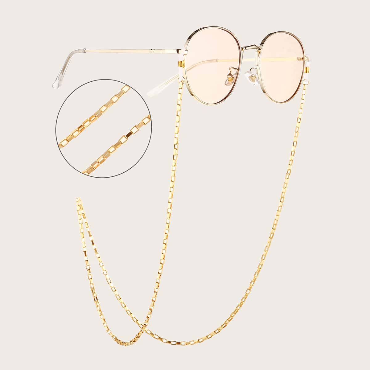 

Guys Metallic Glasses Chain, Gold