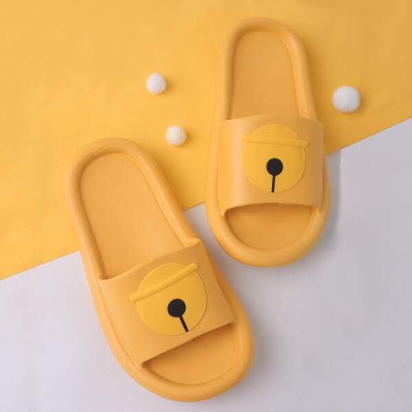 

Open Toe Bells Graphic Sliders, Yellow