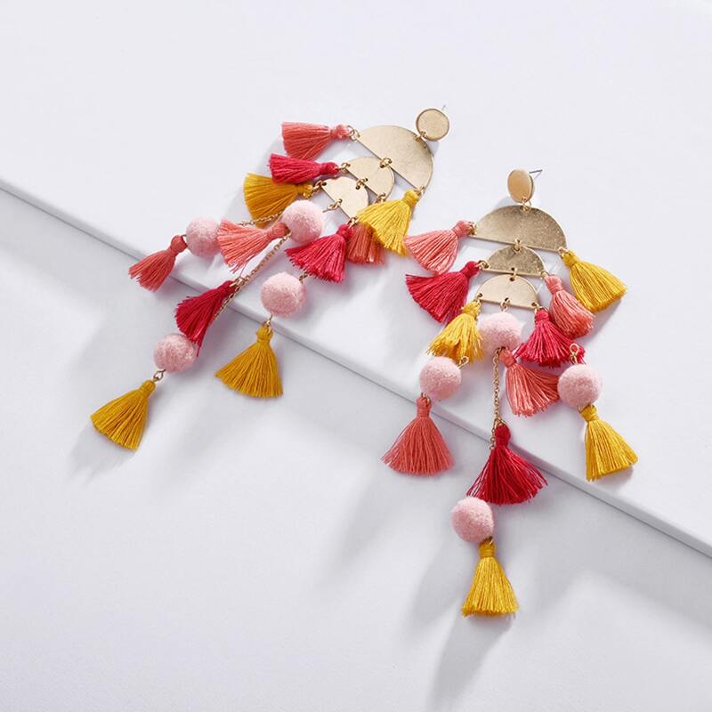

Tassel Drop Earrings, Multicolor