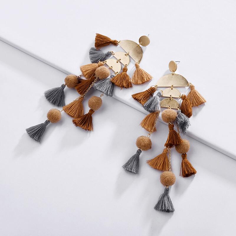 

Tassel Drop Earrings, Multicolor