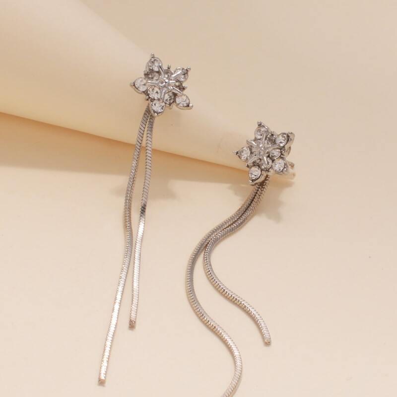 

Tassel Drop Earrings, Silver