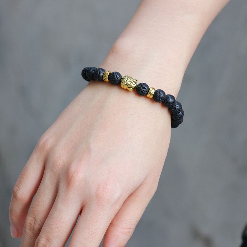 

Guys Metal Decor Bracelet, Black