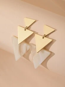 三角形耳墜 - 彩色 - 查看 2