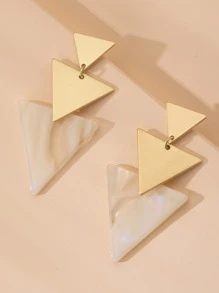 三角形耳墜 - 彩色 - 查看 3