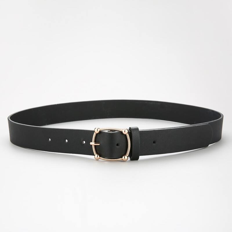 

Metal Buckle Belt, Black
