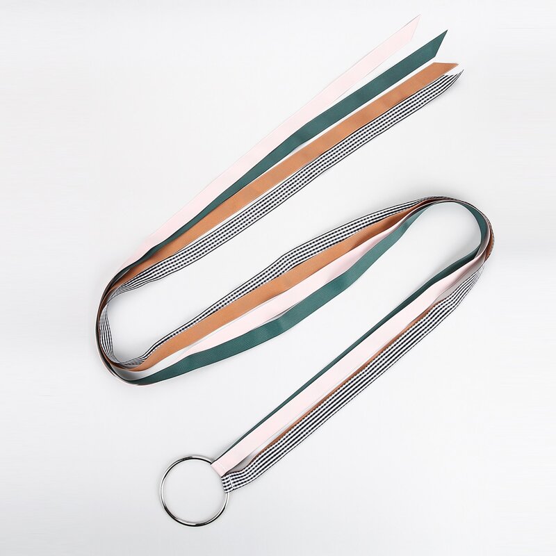 

Plaid Pattern Knot Belt, Multicolor
