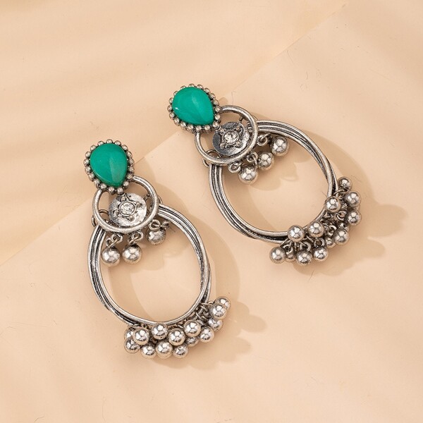 

Rhinestone Decor Drop Earrings, Multicolor